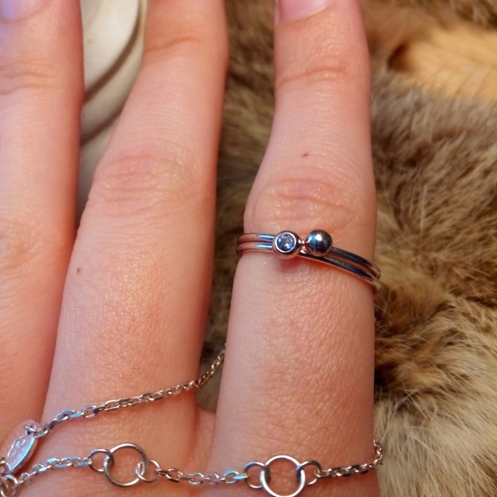 Sterling silver ring bracelet